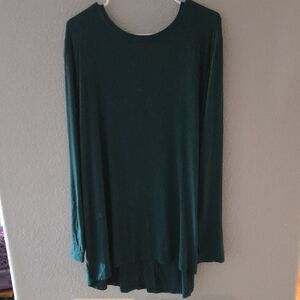 Soft Emerald Green Tunic With V-Cutout Back